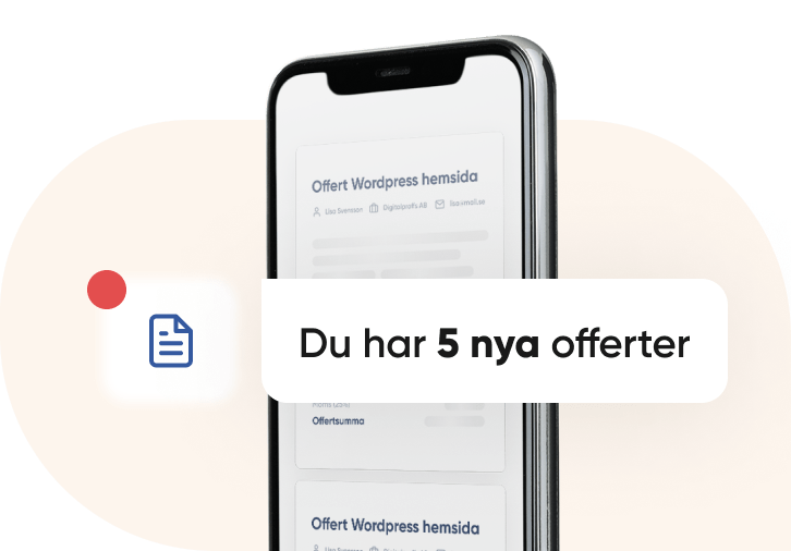 Jämför offerter bygga app